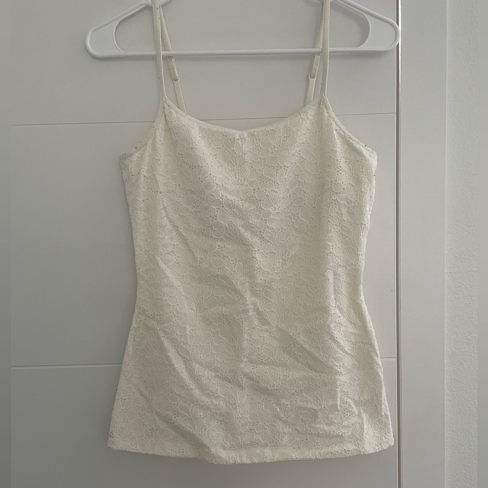 Cream Lace Camisole Top